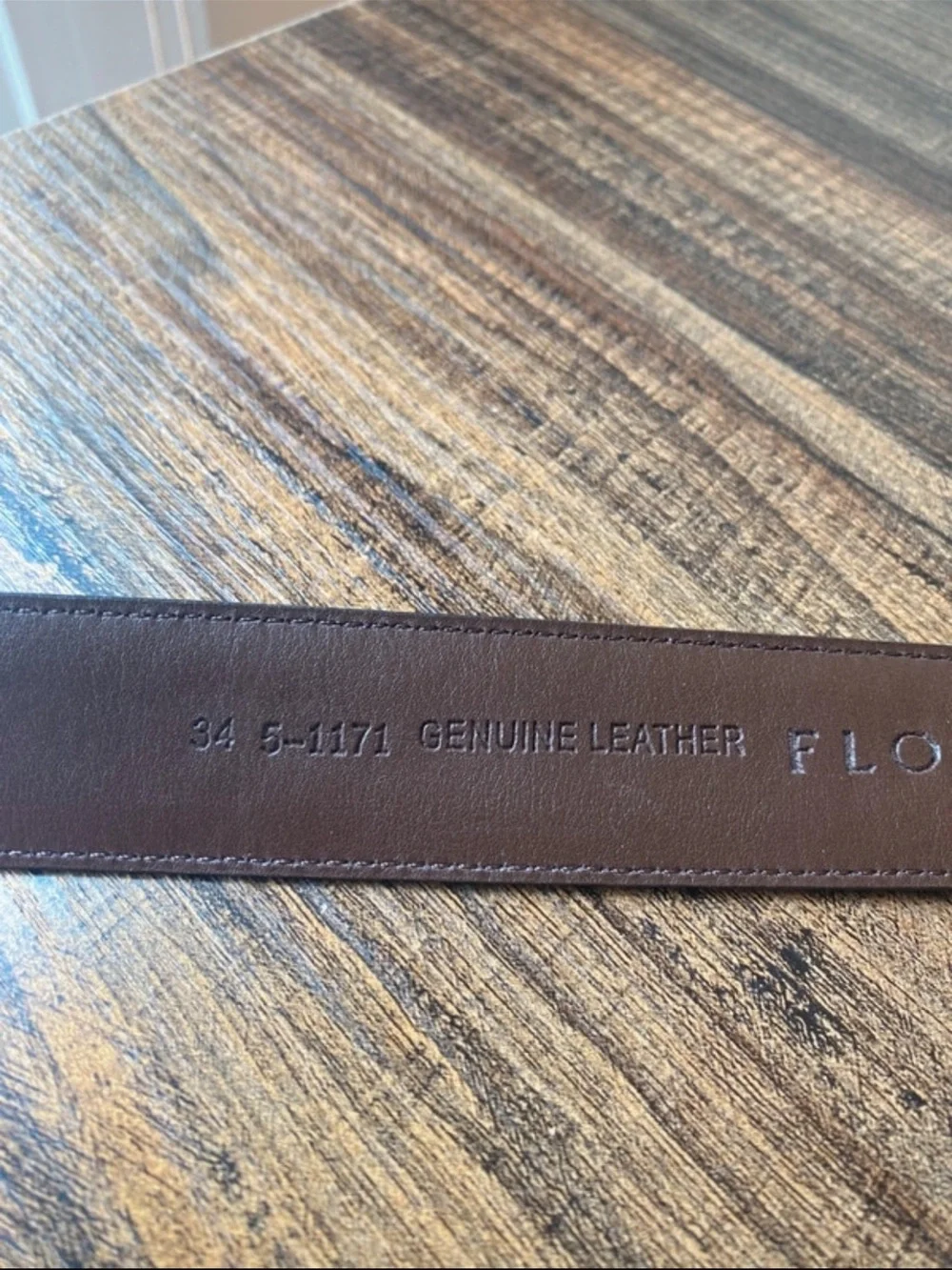 Florshiem Textured Leather Belt, 34”